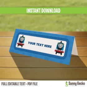 Thomas The Train Birthday Tent Cards / Place Cards